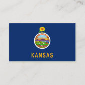 Carte De Visite Drapeau du Kansan, Drapeau du Kansas (Devant)