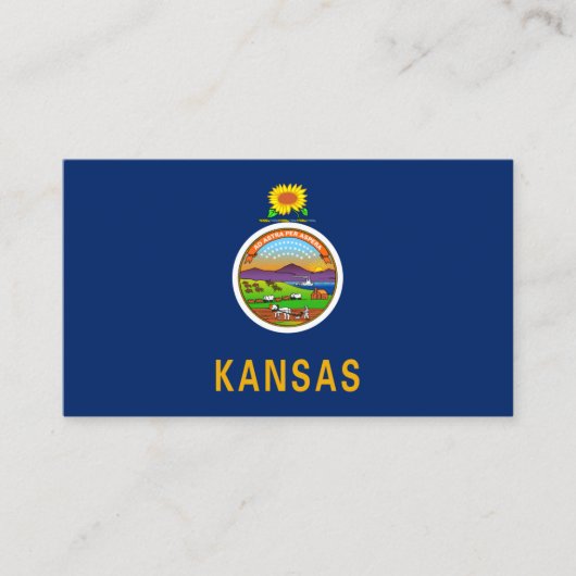Carte De Visite Drapeau du Kansan, Drapeau du Kansas (Devant)