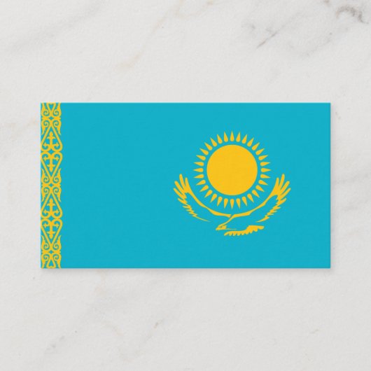 Carte De Visite Drapeau du Kazakhstan (Devant)