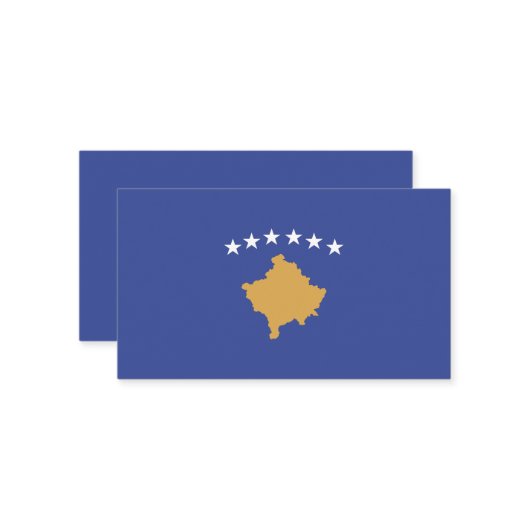 Carte De Visite drapeau du Kosovo (Devant/Arrière en situation)