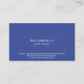 Carte De Visite drapeau du Kosovo (Dos)