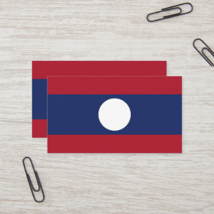 Carte De Visite Drapeau du Laos