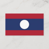 Carte De Visite Drapeau du Laos (Devant)