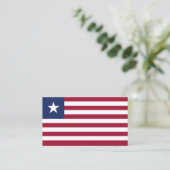 Carte De Visite Drapeau du Libéria (Debout devant)