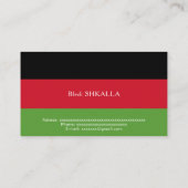 Carte De Visite drapeau du Malawi (Dos)