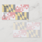 Carte De Visite Drapeau du Maryland (Devant / Derrière)