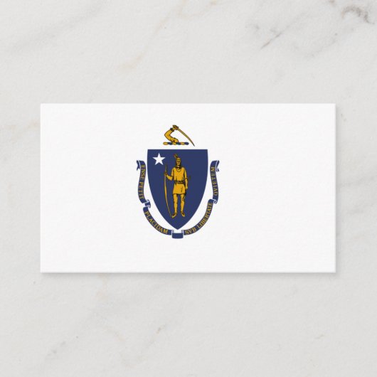 Carte De Visite Drapeau du Massachusetts, Drapeau du Massachusetts (Devant)