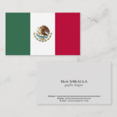 Carte De Visite Drapeau du Mexique (Devant / Derrière)