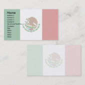 Carte De Visite Drapeau du Mexique (Devant / Derrière)