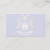 Carte De Visite Drapeau du Michigan (Dos)