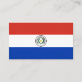Carte De Visite Drapeau du Paraguay (Devant)