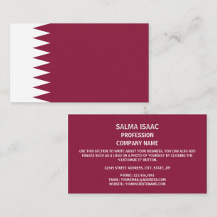 Carte De Visite Drapeau du Qatar