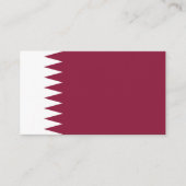 Carte De Visite Drapeau du Qatar (Devant)