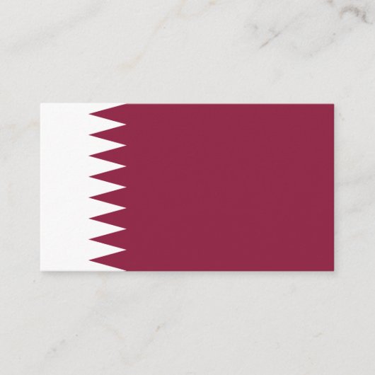 Carte De Visite Drapeau du Qatar (Devant)