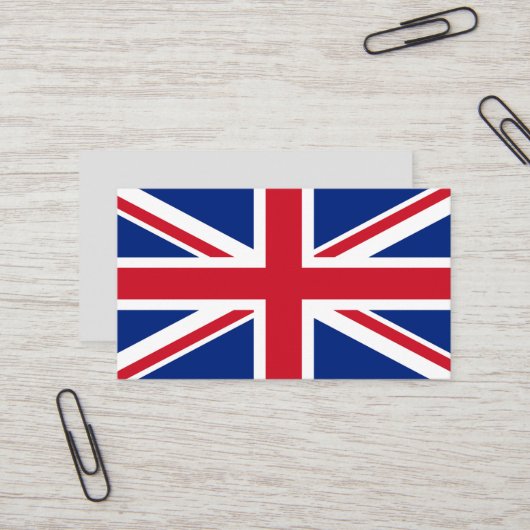 Carte De Visite Drapeau du Royaume-Uni (Devant/Arrière en situation)