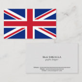 Carte De Visite Drapeau du Royaume-Uni (Devant / Derrière)