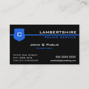 Carte De Visite Drapeau du Royaume-Uni de la ligne bleue mince