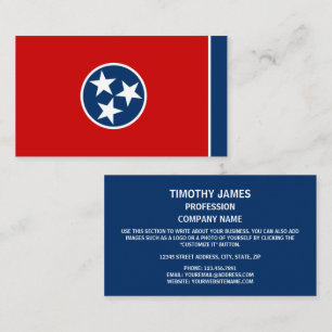 Carte De Visite Drapeau du Tennessean, Drapeau du Tennessee