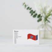 CARTE DE VISITE DRAPEAU DU TENNESSEE (Debout devant)
