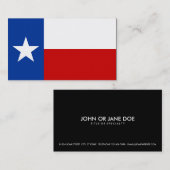 Carte De Visite drapeau du Texas (Devant / Derrière)