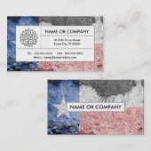 Carte De Visite drapeau du Texas (Devant / Derrière)