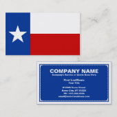 Carte De Visite drapeau du Texas (Devant / Derrière)