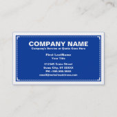 Carte De Visite drapeau du Texas (Dos)