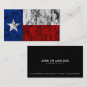 Carte De Visite drapeau du Texas (Devant / Derrière)