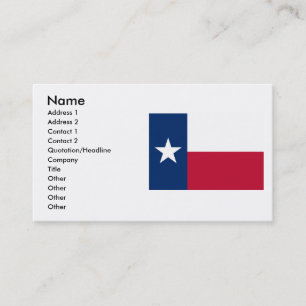 Carte De Visite Drapeau du Texas