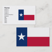 Carte De Visite Drapeau du Texas (Devant / Derrière)