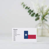 Carte De Visite Drapeau du Texas (Debout devant)