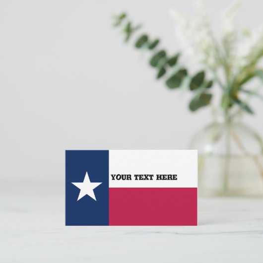 Carte De Visite Drapeau du Texas (Debout devant)