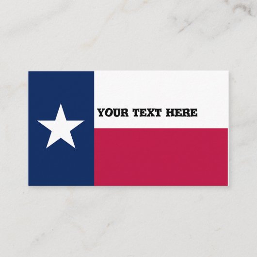 Carte De Visite Drapeau du Texas (Devant)