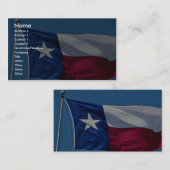 Carte De Visite Drapeau du Texas (Devant / Derrière)