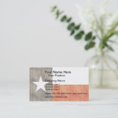 Carte De Visite Drapeau du Texas Vintage (Debout devant)