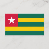 Carte De Visite drapeau du Togo (Devant)