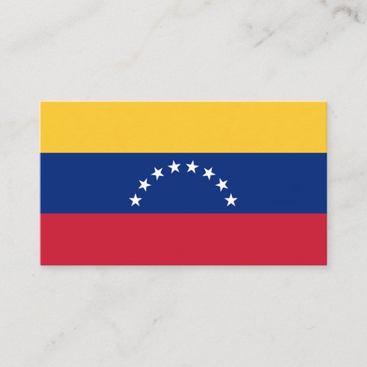 Carte De Visite Drapeau du Venezuela (Devant)