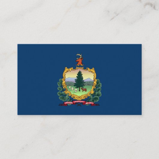 Carte De Visite Drapeau du Vermont (Devant)