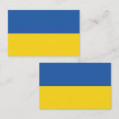 Carte De Visite Drapeau d'Ukraine (Devant / Derrière)