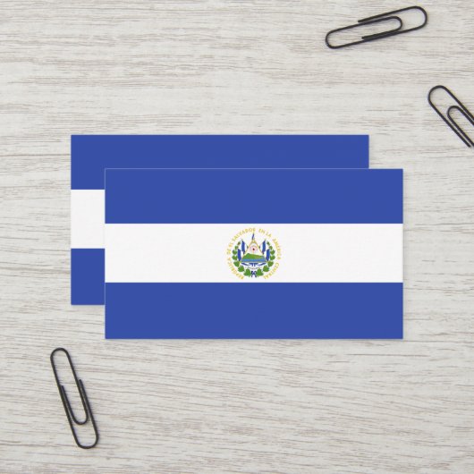 Carte De Visite Drapeau El Salvador (Devant/Arrière en situation)
