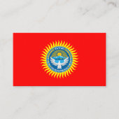 Carte De Visite Drapeau & Emblème kirghizes, Drapeau du Kirghizist (Devant)