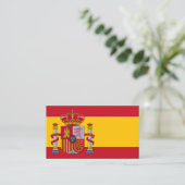 Carte De Visite Drapeau espagnol et armoiries, Drapeau espagnol (Debout devant)