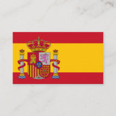 Carte De Visite Drapeau espagnol et armoiries, Drapeau espagnol (Devant)