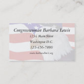 Carte De Visite Drapeau et aigle (Dos)