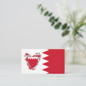Carte De Visite Drapeau et armoiries de Bahreïn, Drapeau de Bahreï (Debout devant)