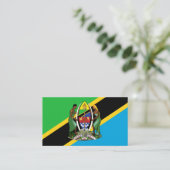Carte De Visite Drapeau et armoiries de Tanzanie (Debout devant)