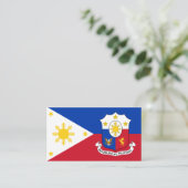 Carte De Visite Drapeau et armoiries des Philippines (Debout devant)