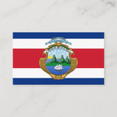 Carte De Visite Drapeau et armoiries du Costa Rica, Drapeau du Cos (Devant)