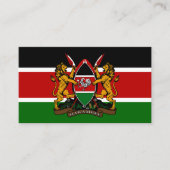 Carte De Visite Drapeau et armoiries du Kenya (Devant)