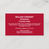 Carte De Visite Drapeau et armoiries du Liechtenstein (Dos)